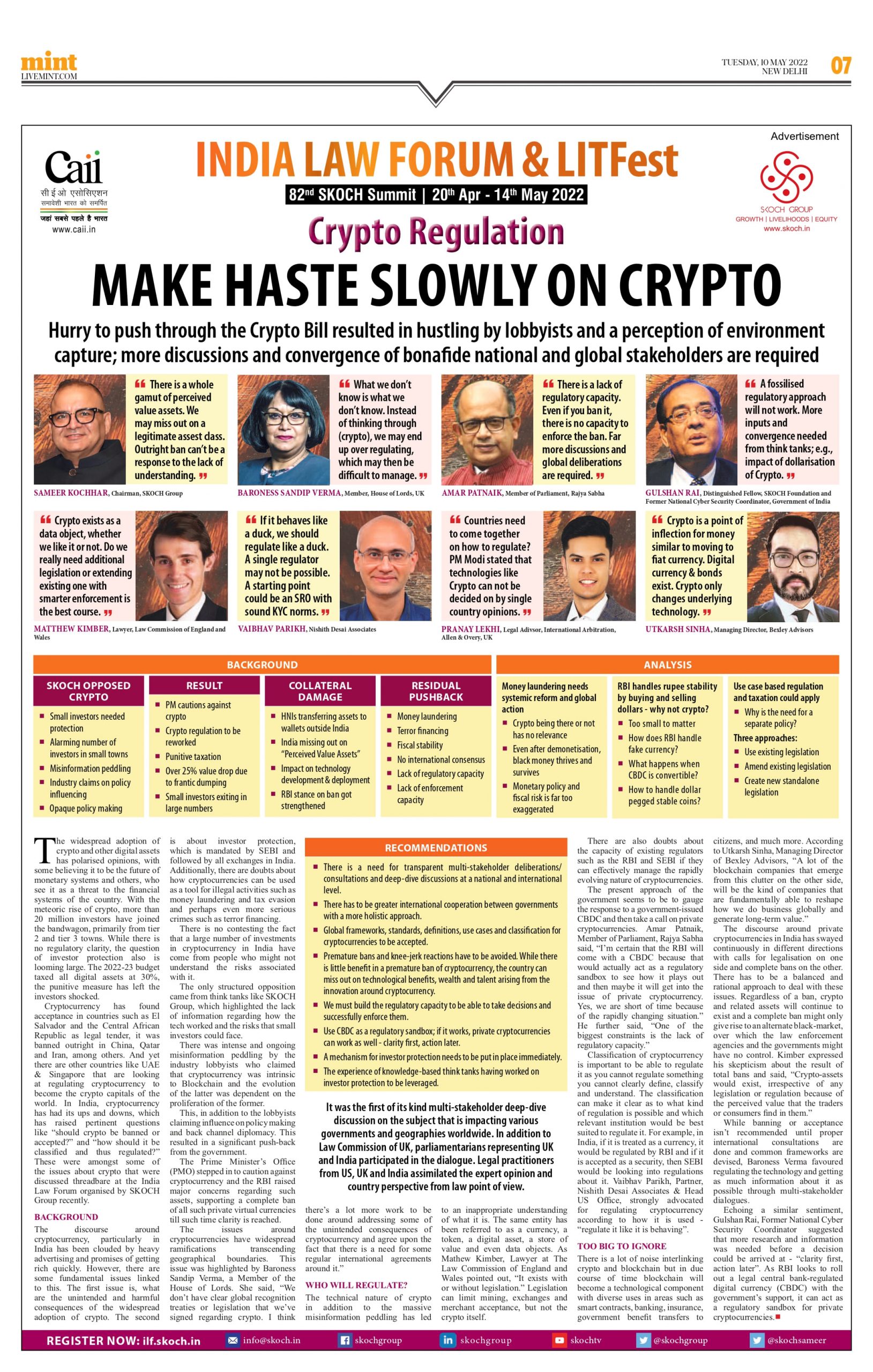 Make Haste Slowly on Crypto